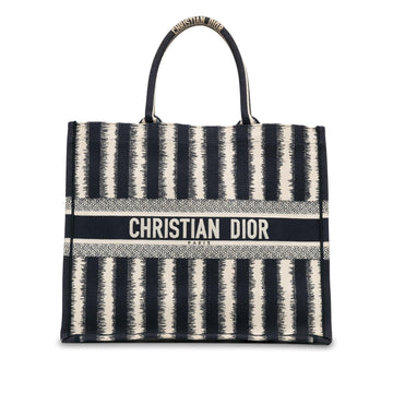 Dior Large Striped Book Tote