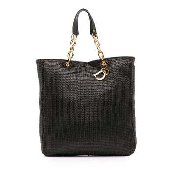 Dior Large Woven Lambskin Lady Dior Soft Shopping Tote