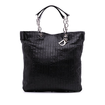 Dior Large Woven Lambskin Lady Dior Soft Shopping Tote