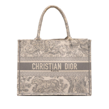 Dior Medium Toile de Jouy Reverse Embroidered Canvas Book Tote