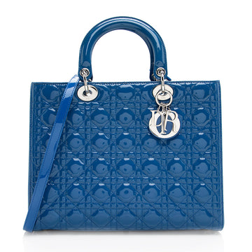Dior 1:1 Rep Leather Lady Dior Large Tote (SHF-19135)