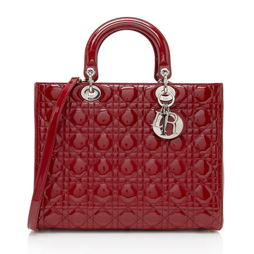 Dior 1:1 Rep Leather Lady Dior Large Tote (SHF-19305)