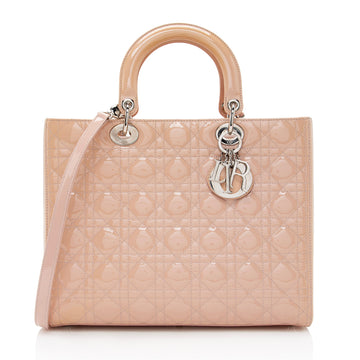 Dior 1:1 Rep Leather Lady Dior Large Tote (SHF-22412)