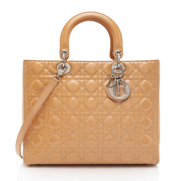 Dior 1:1 Rep Leather Lady Dior Large Tote (SHF-5hKv8U)