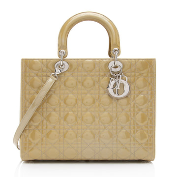 Dior 1:1 Rep Leather Lady Dior Large Tote (SHF-XrH1n0)