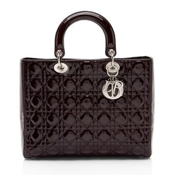 Dior 1:1 Rep Leather Lady Dior Large Tote (SHF-5trAE8)