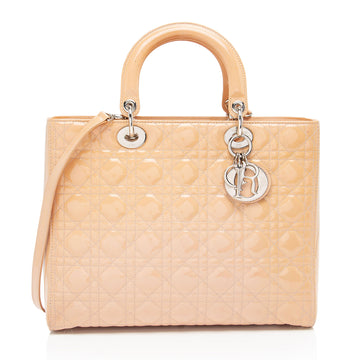 Dior 1:1 Rep Leather Lady Dior Large Tote (SHF-2qzbI4)
