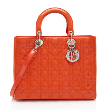 Dior 1:1 Rep Leather Lady Dior Large Tote (SHF-w6Nhh6)
