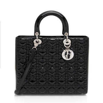 Dior 1:1 Rep Leather Lady Dior Large Tote (SHF-DomNwp)