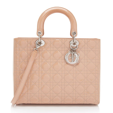 Dior 1:1 Rep Leather Lady Dior Large Tote (SHF-oF5d9t)