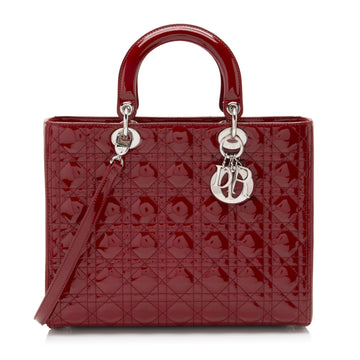 Dior 1:1 Rep Leather Lady Dior Large Tote (SHF-91E8TQ)