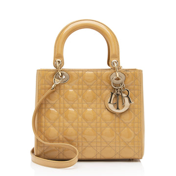 Dior 1:1 Rep Leather Lady Dior Medium Tote (SHF-l6Ix36)
