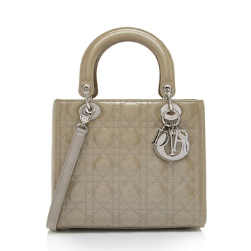 Dior 1:1 Rep Leather Lady Dior Medium Tote (SHF-dLpwLG)