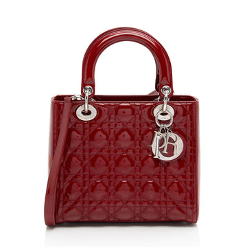 Dior 1:1 Rep Leather Lady Dior Medium Tote (SHF-Wd5jCB)