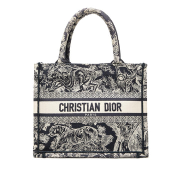 Dior Small Canvas Embroidered Reverse Dioriviera Toile De Jouy Book Tote