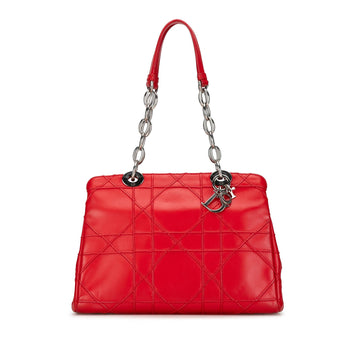 Dior Small Lambskin Cannage Soft Zip Shopping Tote (SHG-oVMMG5)