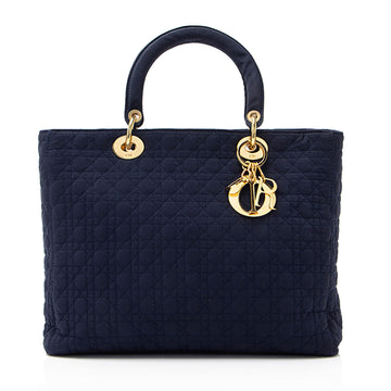 Dior Vintage Nylon Lady Dior Large Tote