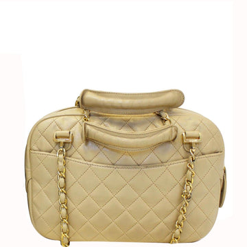 CHANEL Beige  Leather Camera Shoulder Bag - 15% OFF