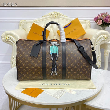 Top Quality X Virgil Abloh Keepall Bandouliere 50 Monogram Canvas For Men, Bags 19.7in/50cm Top Quality M45616