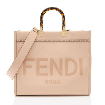 Fendi Leather Sunshine Medium Shopper Tote