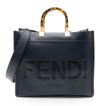 Fendi Leather Sunshine Medium Shopper Tote