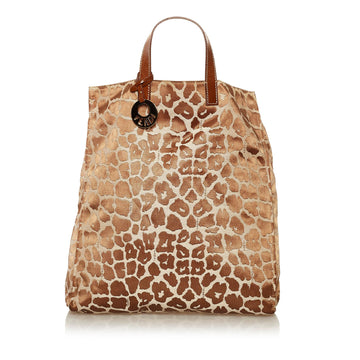Fendi Leopard Print Canvas Tote Bag (SHG-hb56EH)