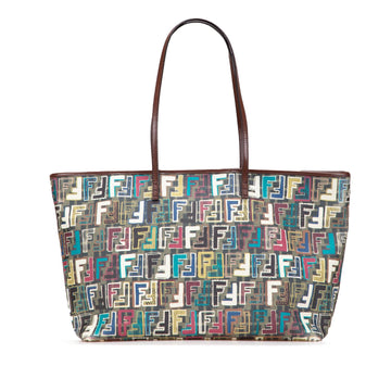 Fendi Medium Multicolor Zucca Spalmati Roll Tote