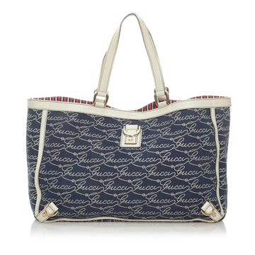 Gucci Abbey D- Ring Canvas Tote Bag (SHG-32612)