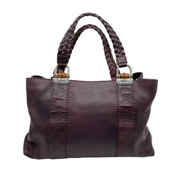 Gucci Bamboo Bar Leather Tote Bag (SHG-36986)