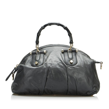 Gucci Bamboo Dialux Pop Satchel (SHG-PgirdF)