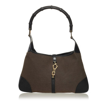 Gucci Bamboo Jackie Canvas Shoulder Bag (SHG-34844)