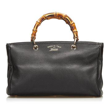 Gucci Bamboo Shopper Leather Satchel (SHG-dP6JxK)