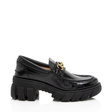 Gucci Leather Horsebit Lug Sole Loafers - Size 11 / 41