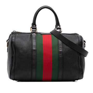 Gucci Calfskin Web Joy Boston Bag