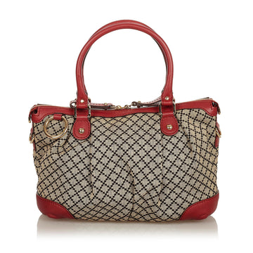 Gucci Diamante Sukey Canvas Satchel (SHG-uvmkYz)