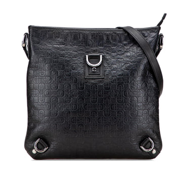 Gucci Embossed Leather Horsebit Abbey D Ring Crossbody