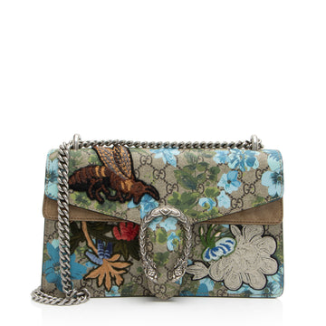 Gucci GG Supreme Blooms Embroidered Dionysus Medium Shoulder Bag