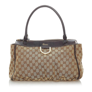 Gucci GG Abbey-D Ring Canvas Tote Bag (SHG-30364)
