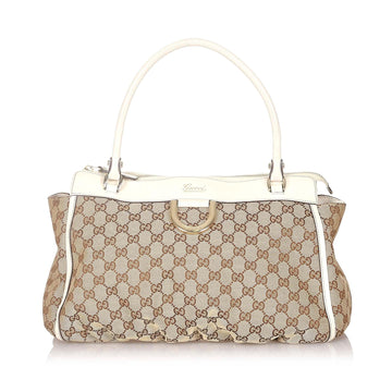 Gucci GG Abbey-D Ring Canvas Tote Bag (SHG-32124)