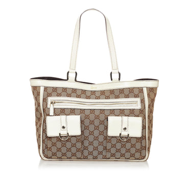 Gucci GG Canvas Abbey D-Ring Pocket Tote Bag (SHG-31348)