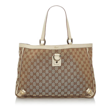 Gucci GG Canvas Abbey D- Ring Tote Bag (SHG-29462)