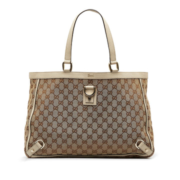 Gucci GG Canvas Abbey D-Ring Tote Bag (SHG-PEYwiu)