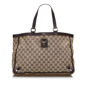 Gucci GG Canvas Abbey D-Ring Tote (SHG-mTyyiF)