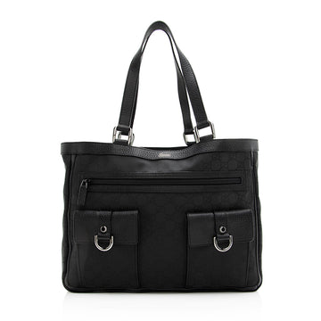 Gucci GG Canvas Abbey Pocket Tote (SHF-20128)