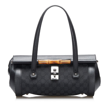 Gucci GG Canvas Bamboo Bullet Shoulder Bag (SHG-CXnDa1)