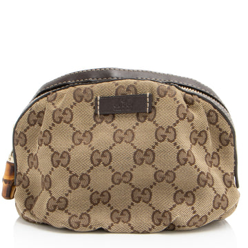 Gucci GG Canvas Bamboo Cosmetic Bag (SHF-h4kppf)