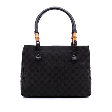 Gucci GG Canvas Bamboo Tote