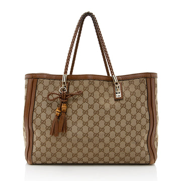 Gucci GG Canvas Bella Medium Tote (SHF-19775)