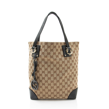 Gucci GG Canvas Charm Medium N/S Tote