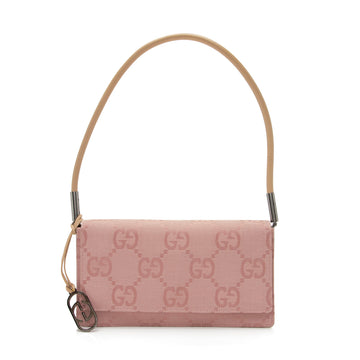 Gucci GG Canvas Charm Pochette Flap Bag (SHF-23494)
